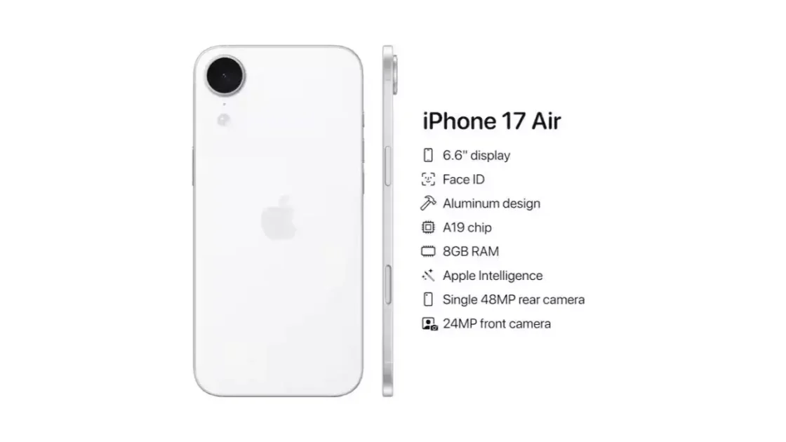iPhone 17 Air: il nuovo modello ultra-sottile di Apple rivoluziona il design
