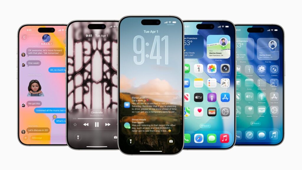 Il nuovo design di iOS26